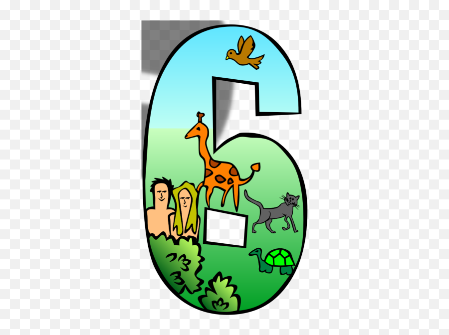 Creation Days Numbers 6 Png Svg Clip Art For Web - Download Days Of Creation Number 6,Numbers Icon Png