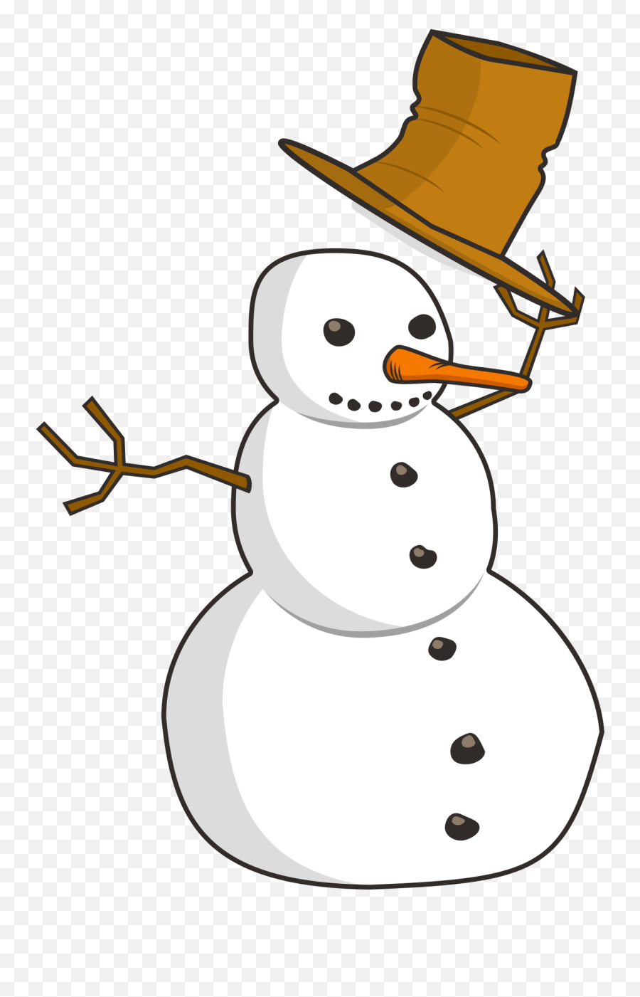 Snowman Clipart Png In This 2 Piece Svg And - Christmas Snowman Clipart Free Download Transparent Creazilla,Snowman Icon Png
