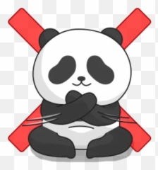 Giant Panda Stickers - Live WA Cruz Marca png