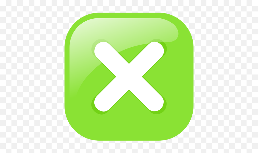 Green Square Decline Icon Vector Image Public Domain Vectors - Delete Button Icon Png,Deny Icon