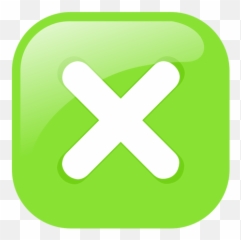 Green Square Decline Icon Vector Image Public Domain Vectors - Delete Button Icon Png,Deny Icon