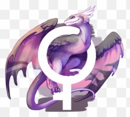 The Asexual Me - Demigirl Pride Dragons png