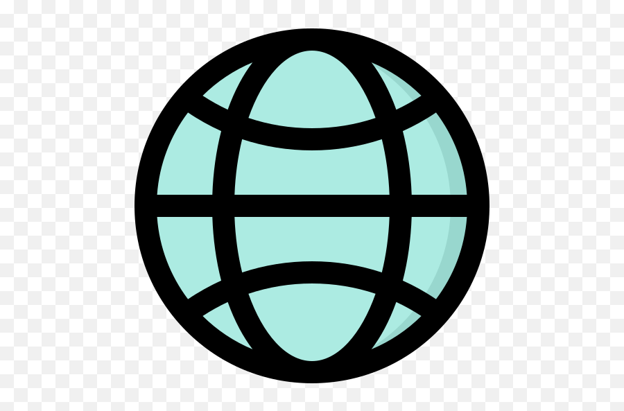 Internet - Free Web Icons Globe With Meridian Logo Png,Internet Globe Icon Vector