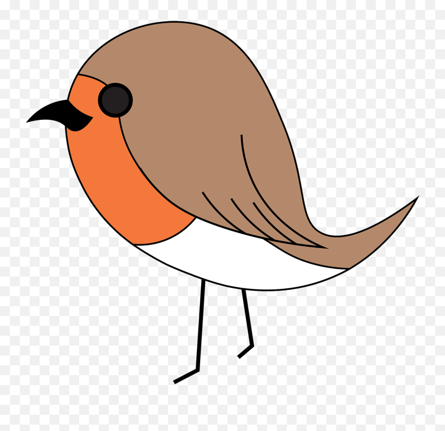 Robin Bird Vector - Free Image On Pixabay Cartoon Simple Robin Bird  Png,Robin Png - free transparent png images 