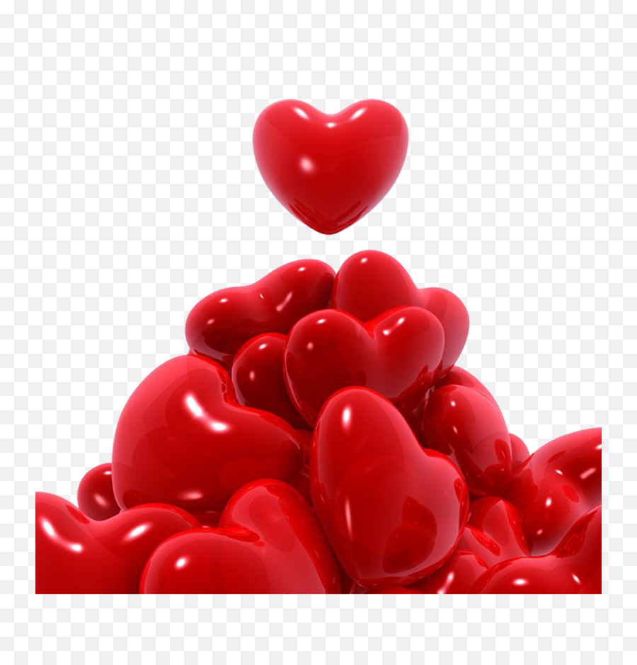 Dashing Heart Balloons Png Hd - Heart 3d Png,Red Balloons Png