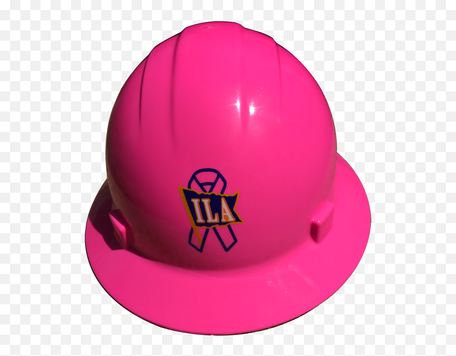 Ila Ribbon Pink Out Awareness Hard Hat - Hard Hat Png,Hard Hat Png