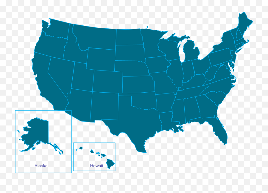 United States Transparent Background - Vector United States Map Png,United States Map Transparent