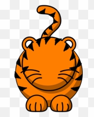 Tiger With No Face Clip Art - vector clip art Png Cartoon