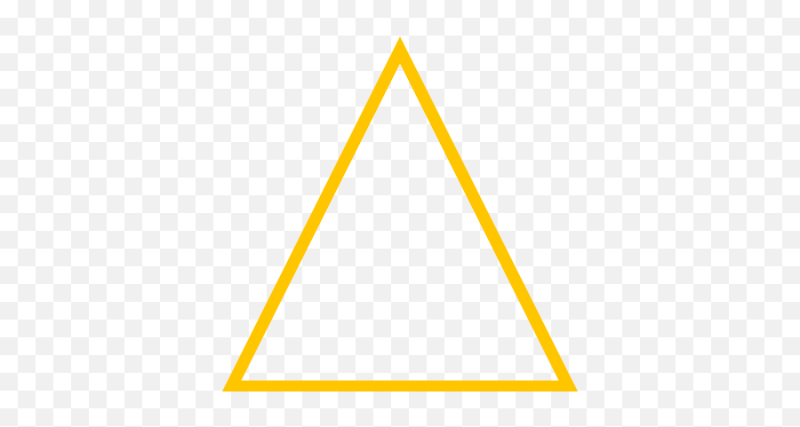 Triangle - Outline U2013 Custom Patches Yellow Outline Of A Triangle Png,Triangle Outline Png