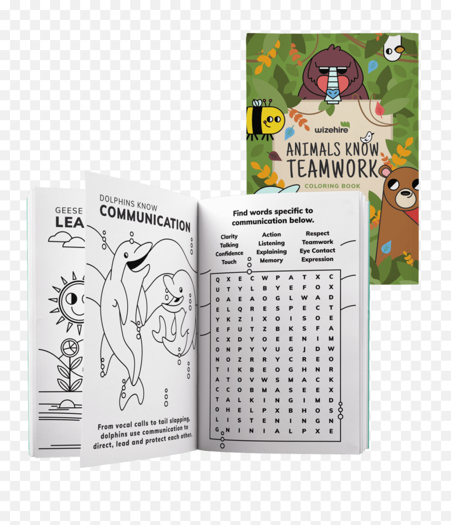 Teamwork Coloring Book - Wizehire Paper Png,Coloring Book Png