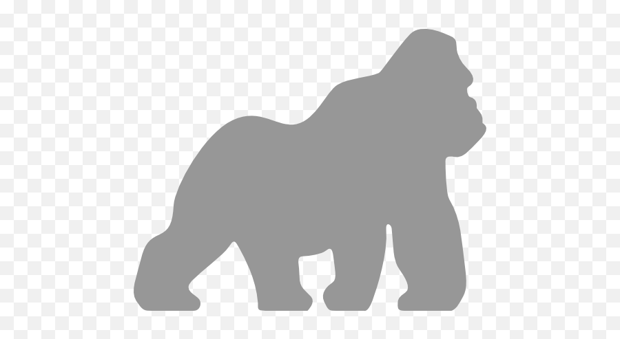 Gorilla Silhouette Png - 512x512 Png Clipart Download American Black Bear,Bear Silhouette Png