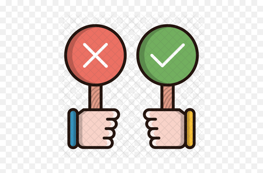 Debate Icon Of Colored Outline Style - Accept Refuse Png,Debate Png