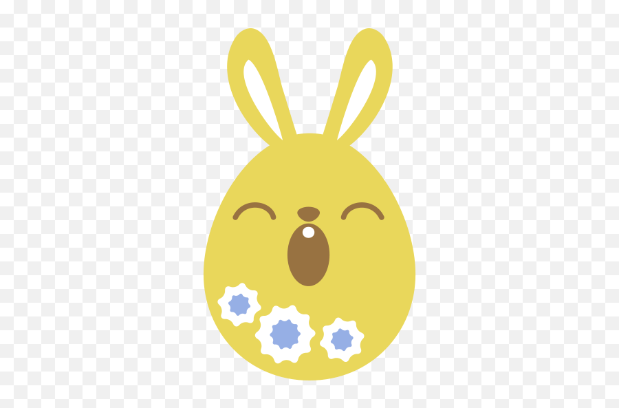 Easter Bunny Egg Emoji Material - Cartoon Png,Egg Emoji Png