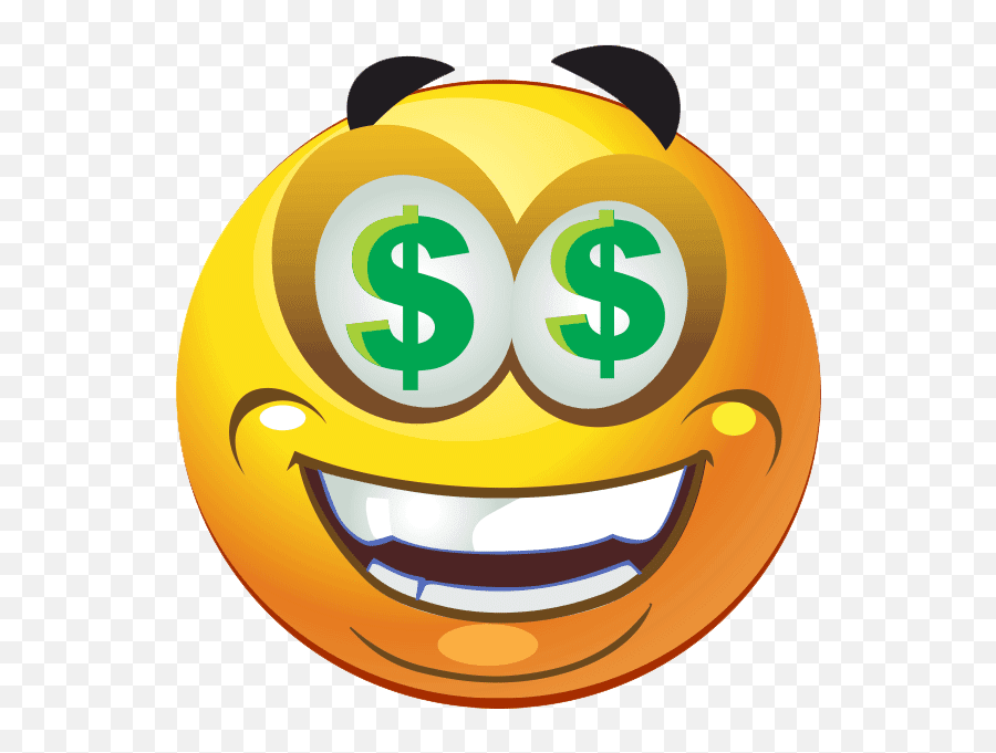 Dollar Eyes Smiley - Smiley Dollar Png,Money Face Emoji Png