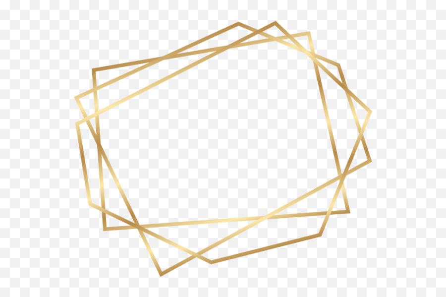 Geometric Gold Frames Png Transparent - Gold Lines Frame Png,Gold Frame Png