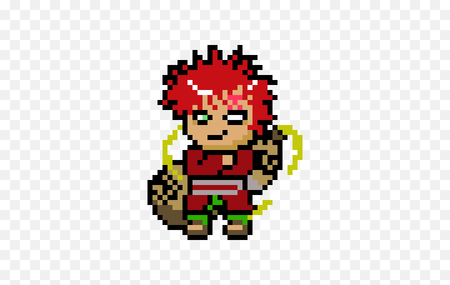 Gaara - Gaara Pixel Art Minecraft Png,Gaara Png