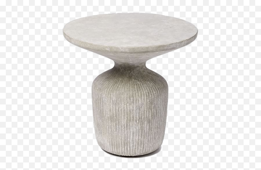 Tambor Concrete Outdoor Drum Side Table - Solid Png,Outdoor Table Png