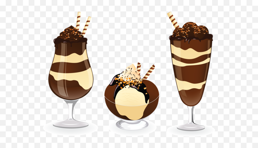 Glaces Ice Cream Clipart Chocolate Muffins - Vector Free Png,Ice Cream Clipart Png
