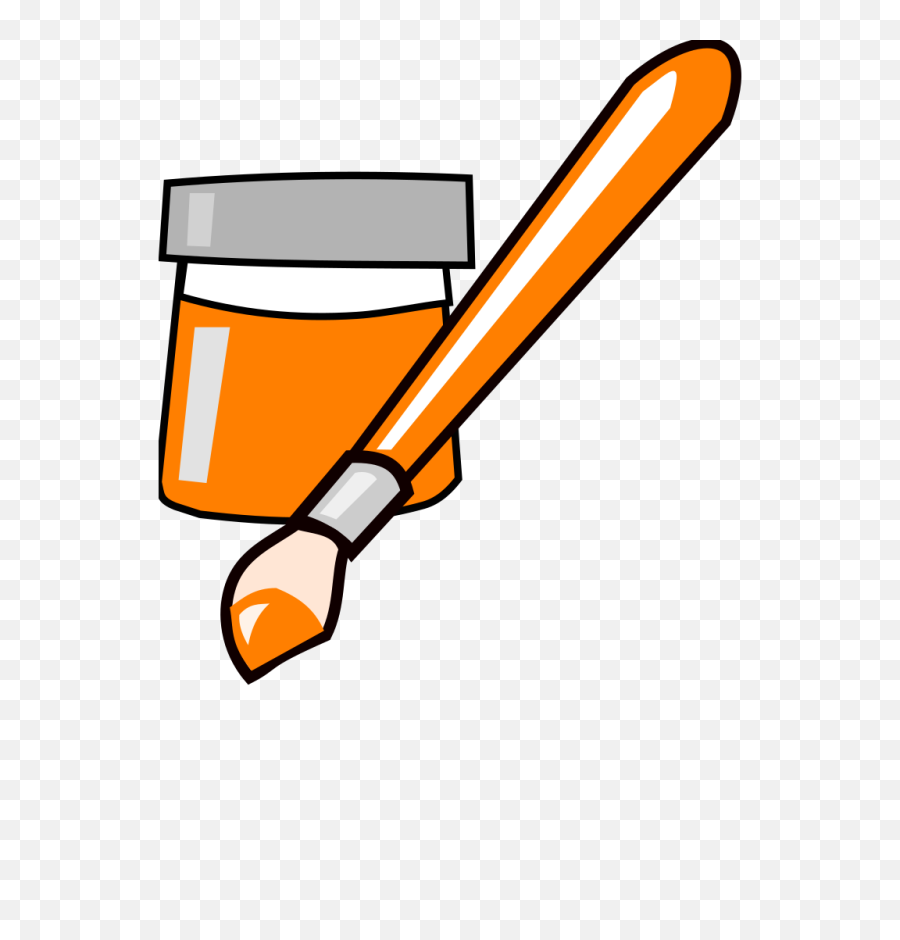 Paint Brush Png Svg Clip Art For Web - Download Clip Art Paint Brush Orange Paint Clipart,Paint Brush Png