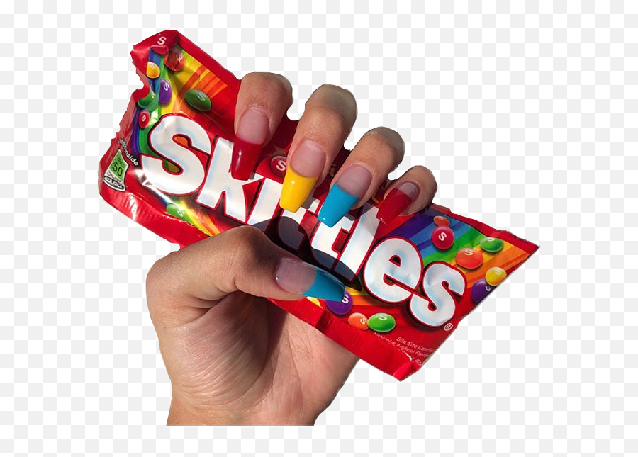 Skittles Acrylics Aesthetic Freetoedit - Confectionery Aesthetic Skittles Png,Skittles Png