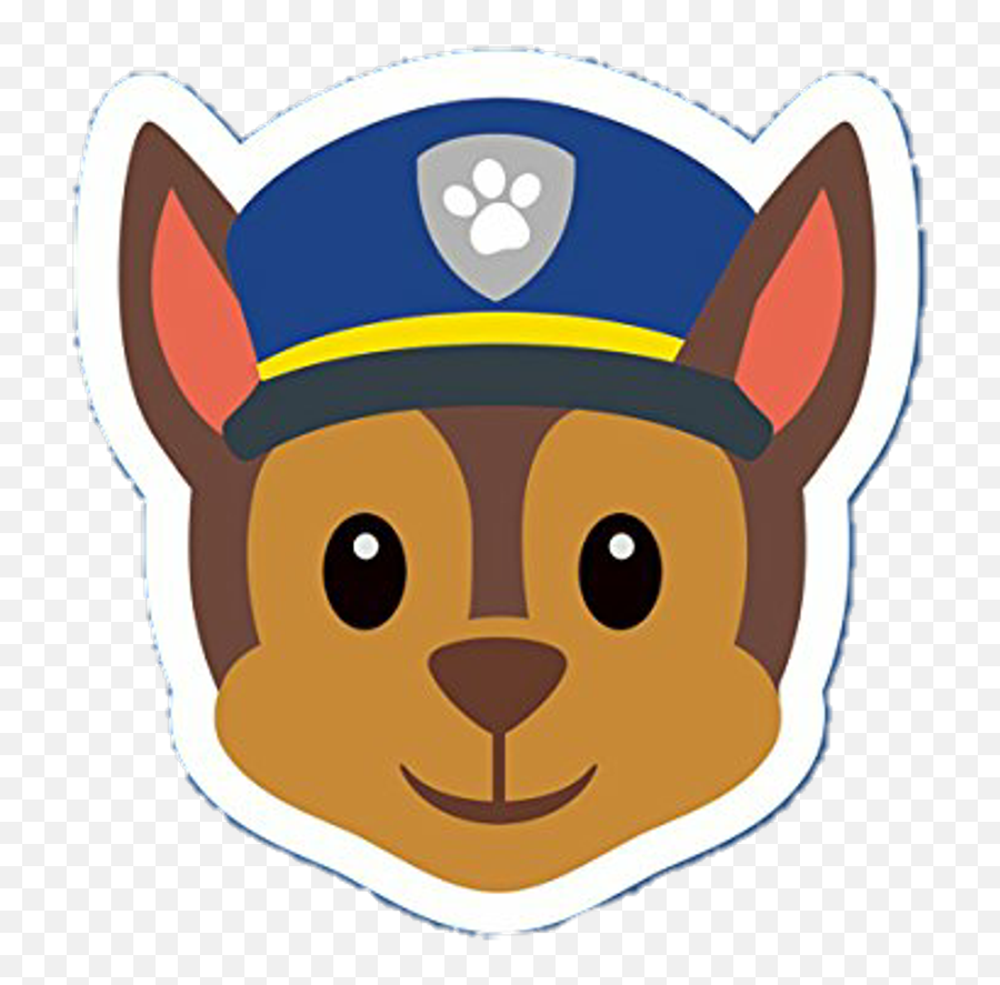 Chase Sticker Png - Paw Patrol Face Png Clipart Full Size Chase Paw Patrol Cake,Marshall Paw Patrol Png