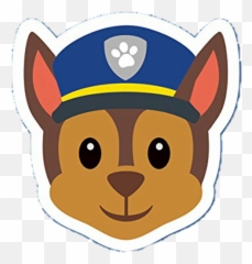 Chase Sticker Png - Paw Patrol Face Png Clipart Full Size Chase Paw Patrol Cake,Marshall Paw Patrol Png
