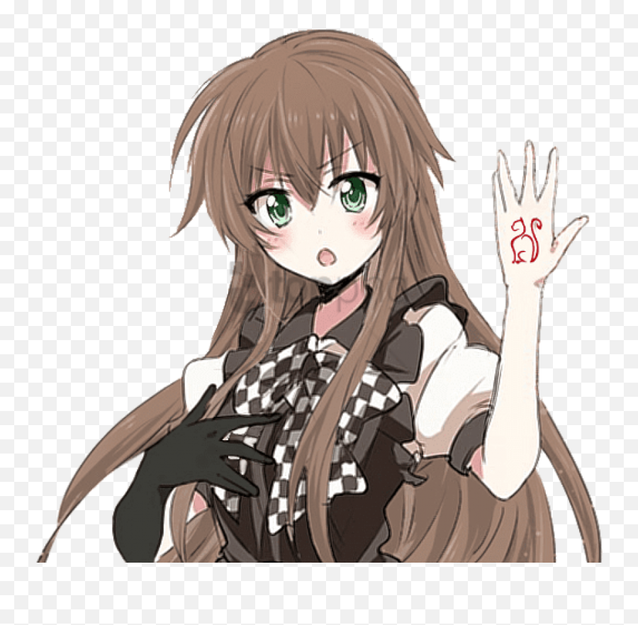 Brown Hair 167 Cm A Fake Arm - Anime Girl With Brown Hair And Green Eyes Png,Anime Hair Transparent