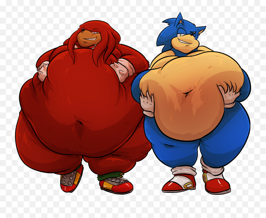 Sonic Knuckles Art Vertebrate Echidna - Fat Sonic The Hedgehog Png,Knuckles Png