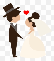 Groom And Bride Clipart Png Transparent - Cartoon