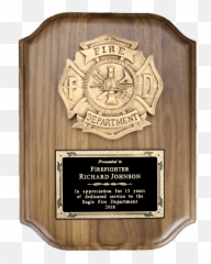Scalloped Fire Department Eagle Plaque - Fire Department Memorial Plaques Png,Plaque Png