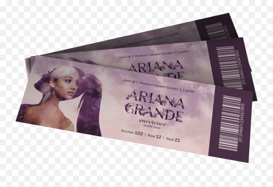 Ariana Grande Sweetener World Tour U2014 Erick Holmquist - Ariana Grande Tour Tickets Png,Ariana Grande Transparent