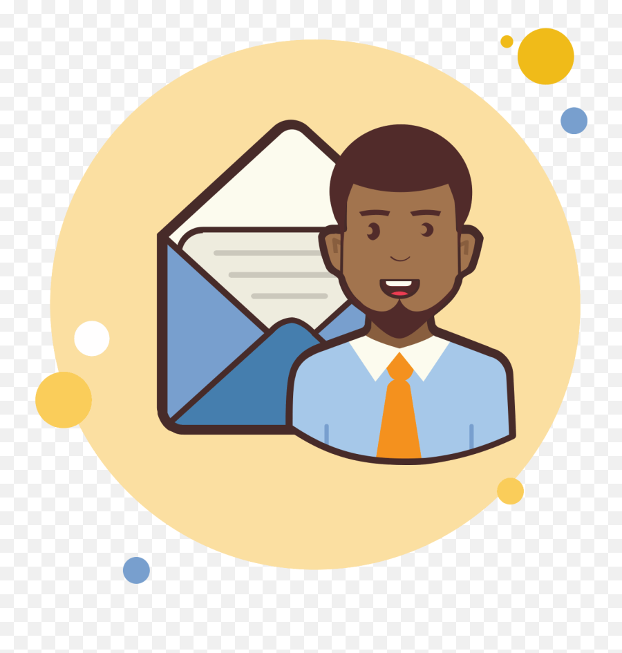 Man With Mail Icon - Email Clipart Full Size Clipart Man With Email Vector Png,Mail Address Icon