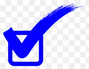 Blue Check Mark Transparent Background - Brown Png