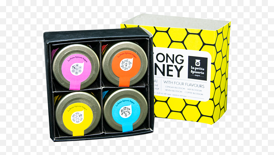 Gift Box Of 4 Honey Jars - Circle Png,Honey Jar Png