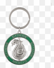 Slytherin House Icon Spinning Keyring - Solid png