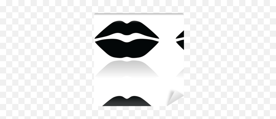 Wallpaper Lips Black Glossy Icon - Pixershk Lips Clipart Black Png,Glossy Icon