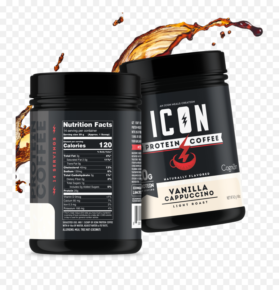 New Icon Vanilla Protein Coffee U2013 Meals - Icon Protein Coffee Png,Blaster Icon
