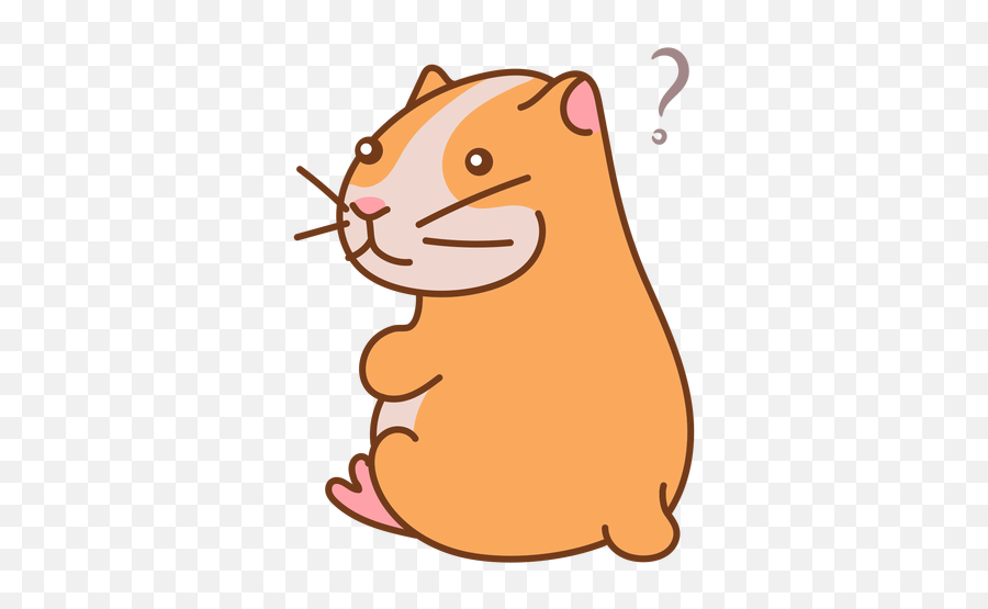 Sitting Hamster Cute With Question Sign Transparent Png - Hamster Vector Png Transparent,Hamster Icon