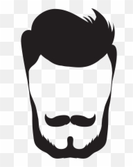 Goatee Drawing Simple Clipart Black And - Beard Hair png