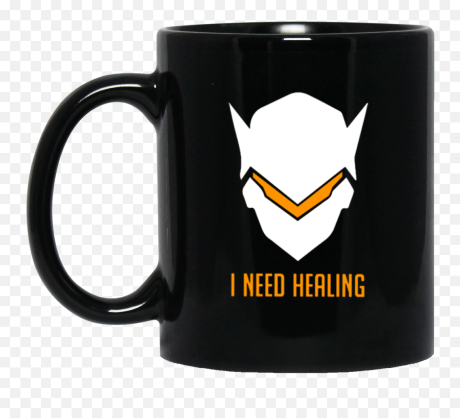 Download Hd I Need Healing Genji Mask Face Overwatch - Genji Need Healing Png,Reaper Overwatch Icon
