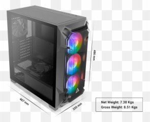 Df600 Flux Is The Best Cheap Gaming Pc Mid Tower Case With - Antec Df600 Flux png