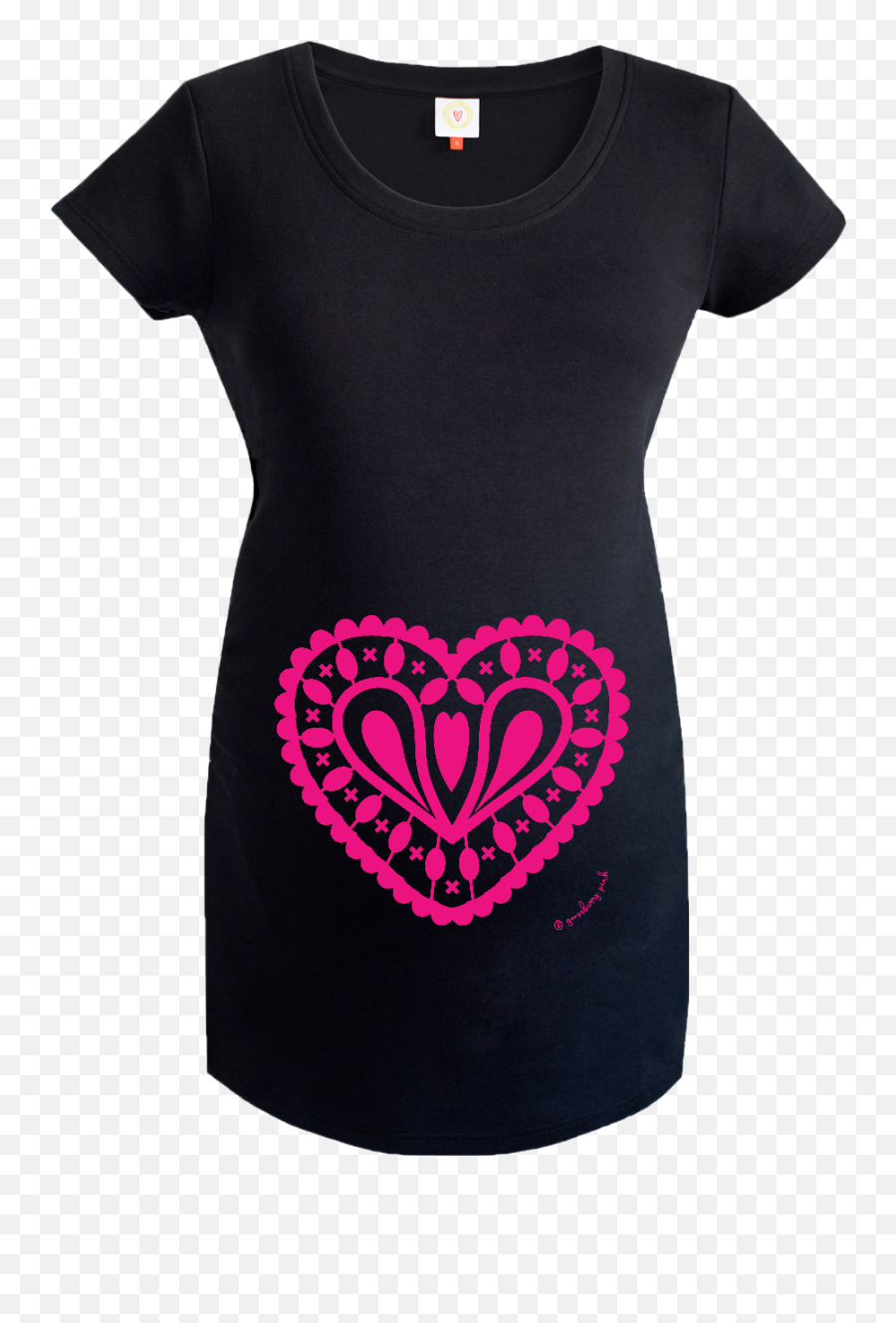 Download Hd Gooseberry Pink Hot Heart Maternity Top In Png Transparent Background