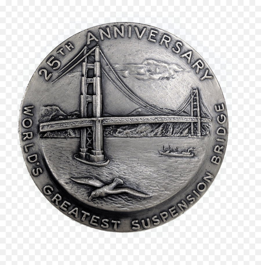 Golden Gate Bridge 25th Anniversary - Medal Png,Golden Gate Bridge Png