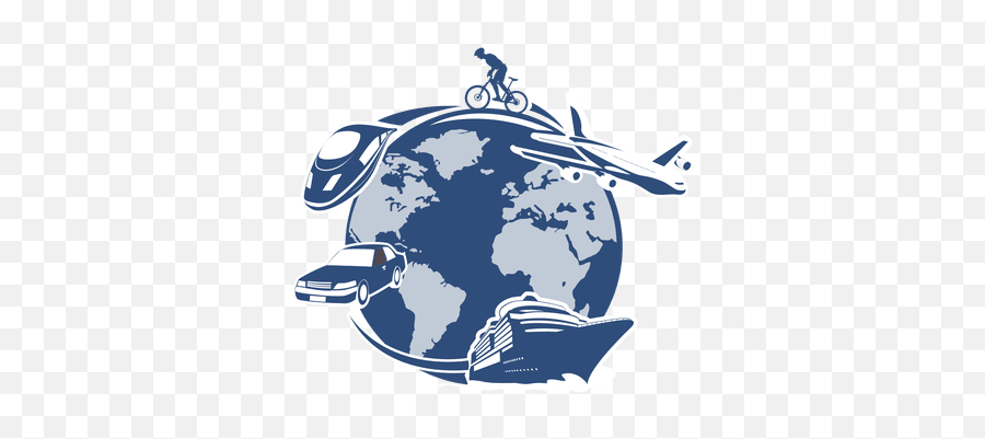 World Travel Transportation Globe - Transparent Png U0026 Svg World Map With Purple Background,Globe Logo Png