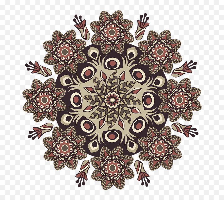 Mandala Pattern Round - Elegant Indian Wedding Invitations Png,Floral Pattern Png