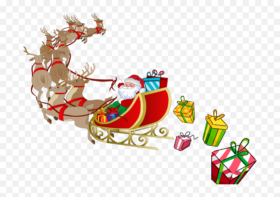 Sleigh Black And White Stock Png Files - Santa With Sleigh Png,Sleigh Png