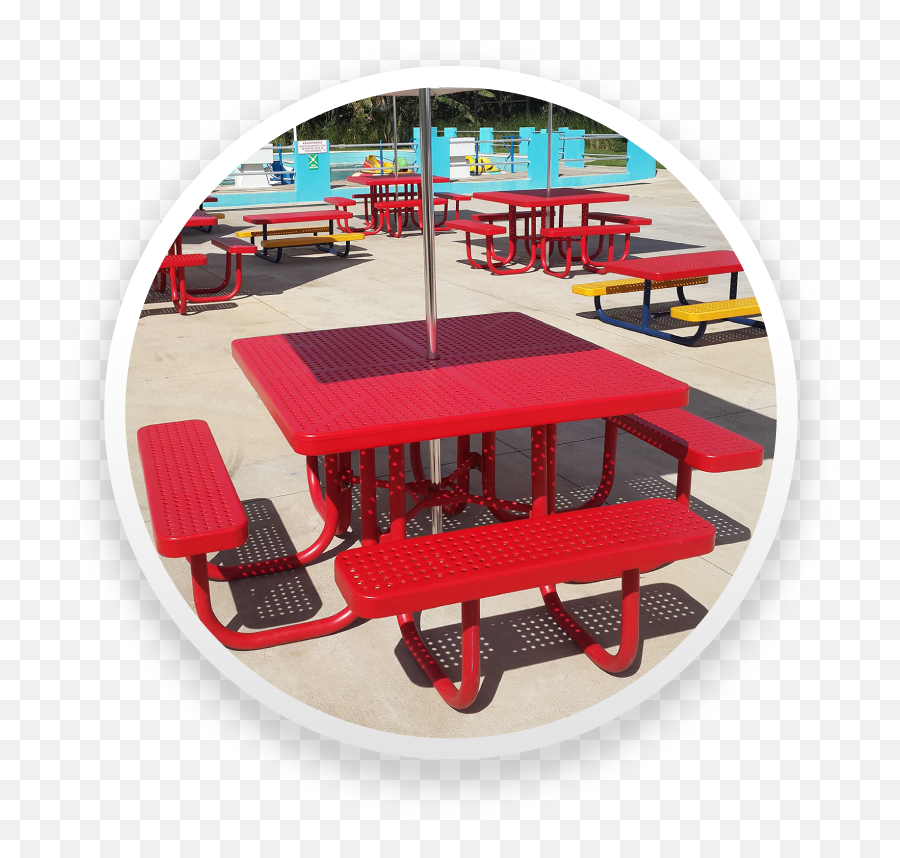 Commercial Picnic Tables Built Tough 20 Year Warranty - Circle Png,Picnic Table Png