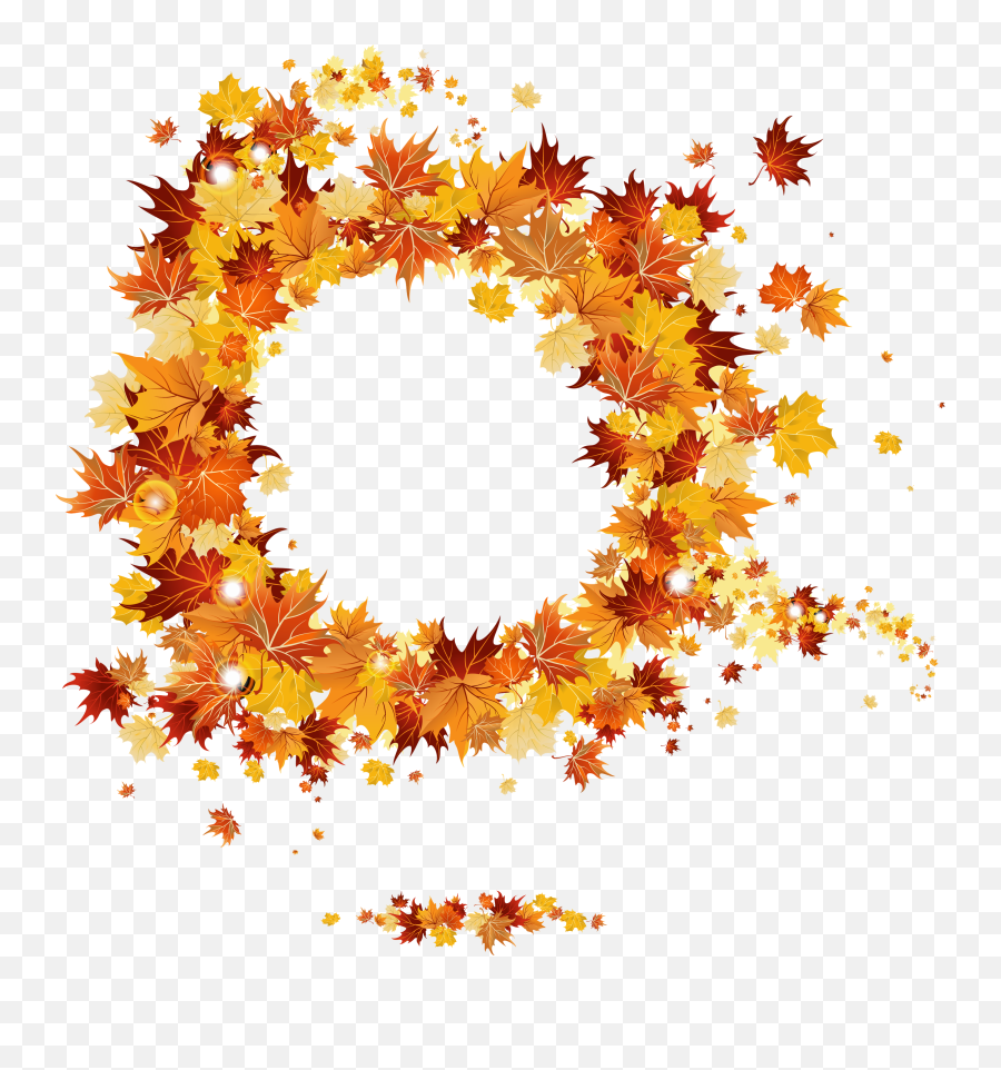 Download Autumn Png Pic Hq Image - Fall Wreath Transparent Background,Fall Clipart Png