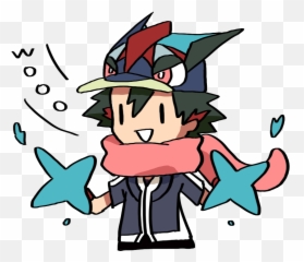 Greninja With Hat Png Ash