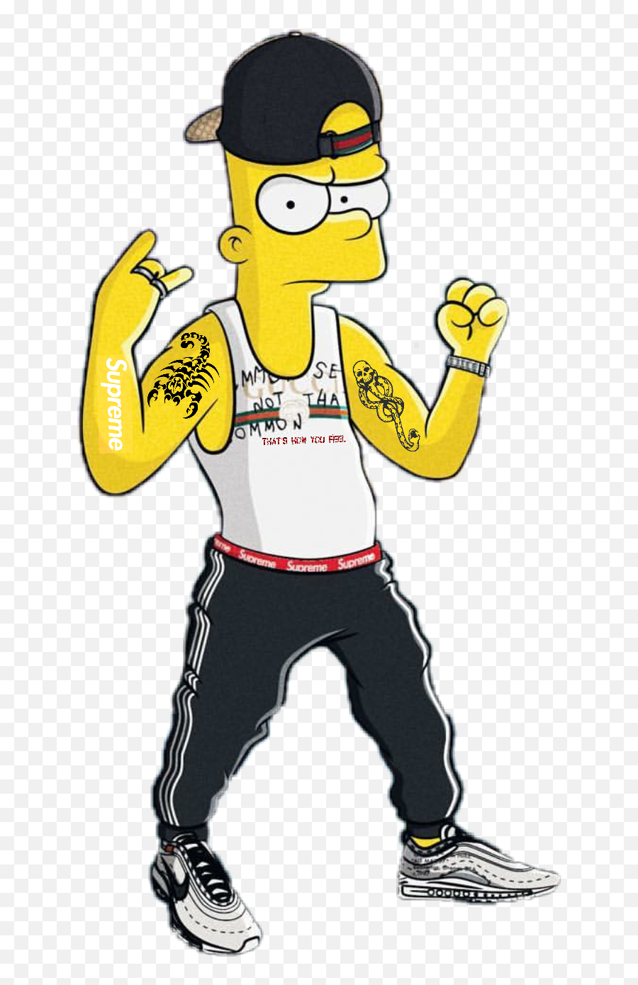 Bart Simpson Supreme Png Clipart - Bart Simpson Supreme,Supreme Png